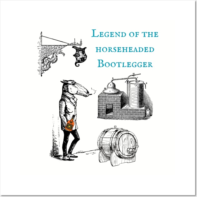 Legend of the horse headed bootlegger Wall Art by Benjamin Customs